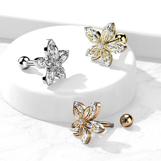 Barbell Blume Zirkonia