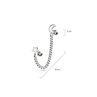 Barbell Kette Stern Mond