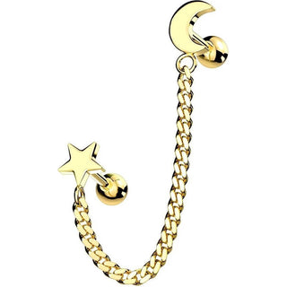 Barbell Kette Stern Mond