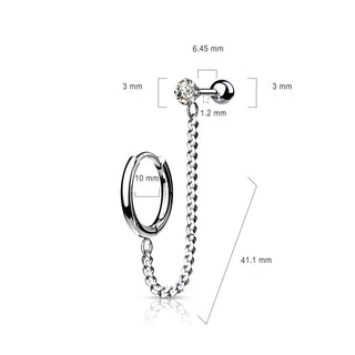 Barbell Kette Barbell Zirkonia Clicker