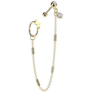 Vorteilspack Barbell Kette Kreuz Ring