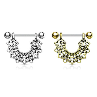 Nippelpiercing Blumenkranz beweglich