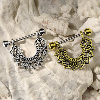 Nippelpiercing Blumenkranz beweglich