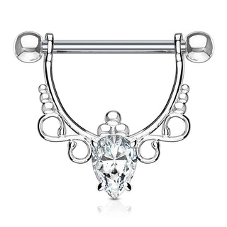 Nippelpiercing Tropfen beweglich Zirkonia