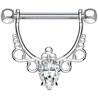 Nippelpiercing Tropfen beweglich Zirkonia