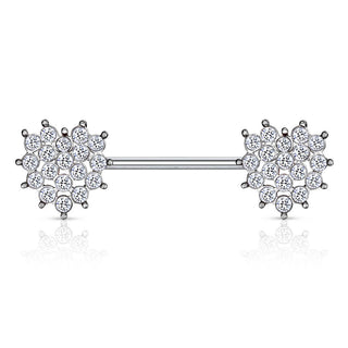 Nippelpiercing Herz Zirkonia