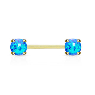 Nippelpiercing Opal Gold PVD