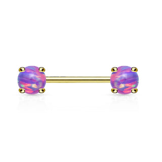 Nippelpiercing Opal Gold PVD