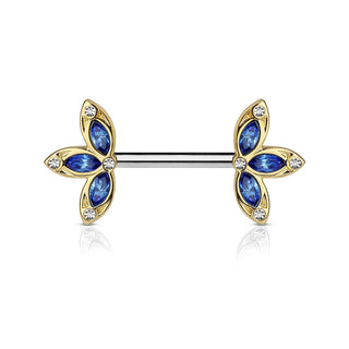 Nippelpiercing Blumen Zirkonia