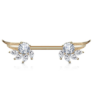 Nippelpiercing Engelsflügel Zirkonia