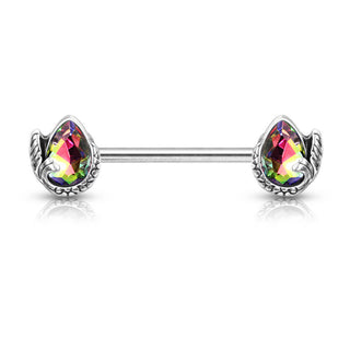 Nippelpiercing Meerjungfrau Tropfen Zirkonia Silber