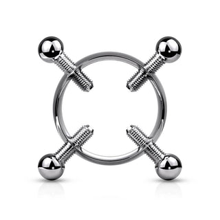 Fake Nippelpiercing Nippelklemme 4 Schrauben