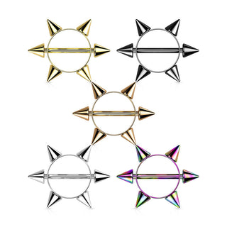 Nippelpiercing Stachel Kranz Silber