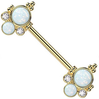 Nippelpiercing Doppel Opal Zirkonia