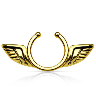 Fake Nippelpiercing Engelsflügel Biegbar