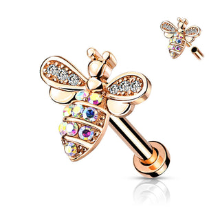 Labret Biene Zirkonia Innengewinde