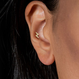 Labret Blitz Zirkonia Innengewinde