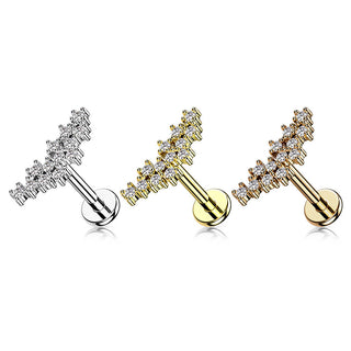 Labret Zirkonia Innengewinde