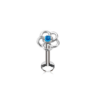 Labret Blume Zirkonia Innengewinde