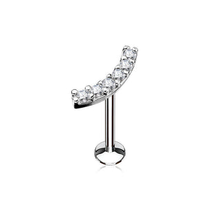 Labret Zirkonia Steine Zirkonia Innengewinde