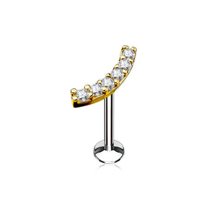 Labret Zirkonia Steine Zirkonia Innengewinde
