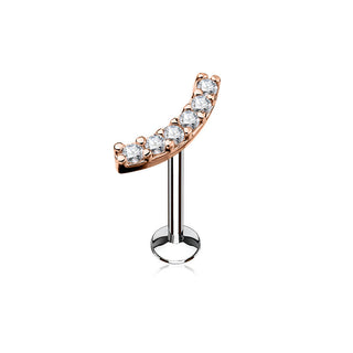Labret Zirkonia Steine Zirkonia Innengewinde