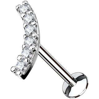 Labret Zirkonia Steine Zirkonia Innengewinde