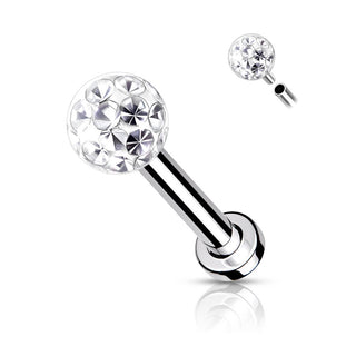 Labret Kugel Zirkonia Innengewinde