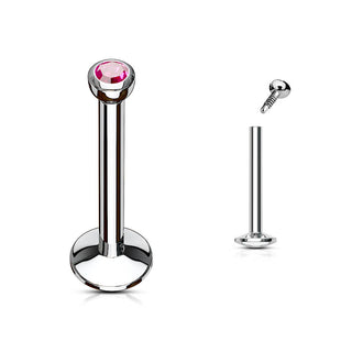 Labret Kugel Zirkonia Innengewinde