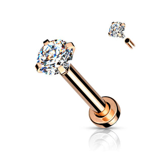 Labret Zirkonia Krappenfassung Innengewinde
