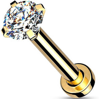 Labret Zirkonia Krappenfassung Innengewinde