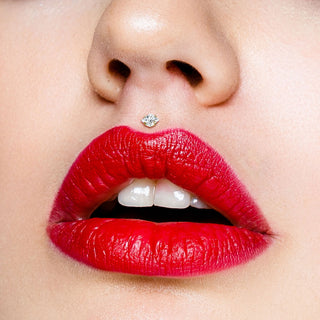Labret Quadrat Zirkonia Innengewinde