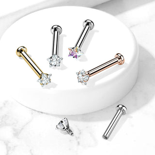 Labret Stern Zirkonia Innengewinde