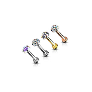 Labret Herz Zirkonia Innengewinde