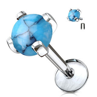Labret Halbedelstein Innengewinde