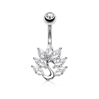 Bauchnabelpiercing Pfau Zirkonia