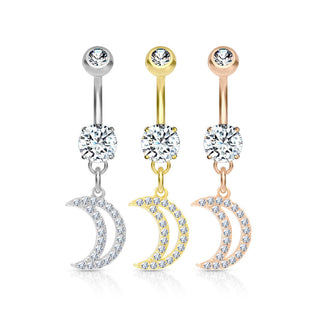 Bauchnabelpiercing Mond beweglich Zirkonia