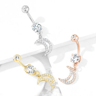 Bauchnabelpiercing Mond beweglich Zirkonia