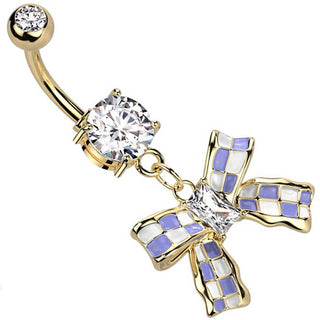 Bauchnabelpiercing Schleife beweglich Zirkonia