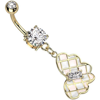 Bauchnabelpiercing Schmetterling beweglich Zirkonia