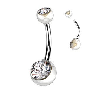 Bauchnabelpiercing Zirkonia Kugel