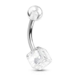 Bauchnabelpiercing Würfel Acryl