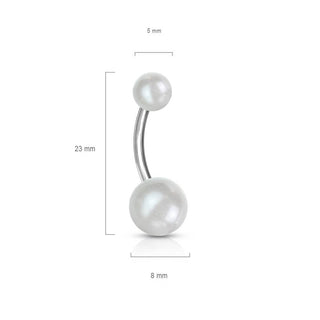 Bauchnabelpiercing Acryl Perlen Look Kugel
