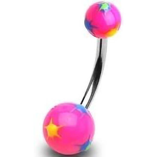 Bauchnabelpiercing Acryl Sterne Kugel