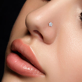 Nasenstecker Blume Opal