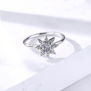 Ring Stern Zirkonia Biegbar