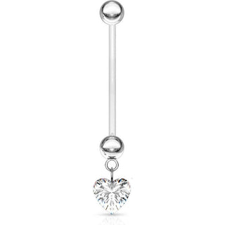 Bauchnabelpiercing Herz beweglich Zirkonia
