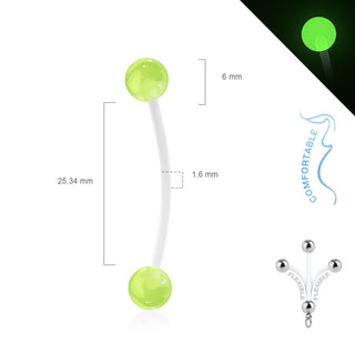 Bauchnabelpiercing Glow in the Dark