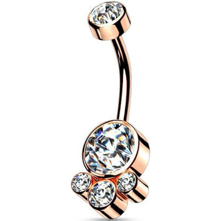 Bauchnabelpiercing Zirkonia Innengewinde