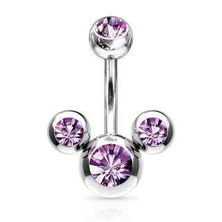 Bauchnabelpiercing 3 Zirkonia